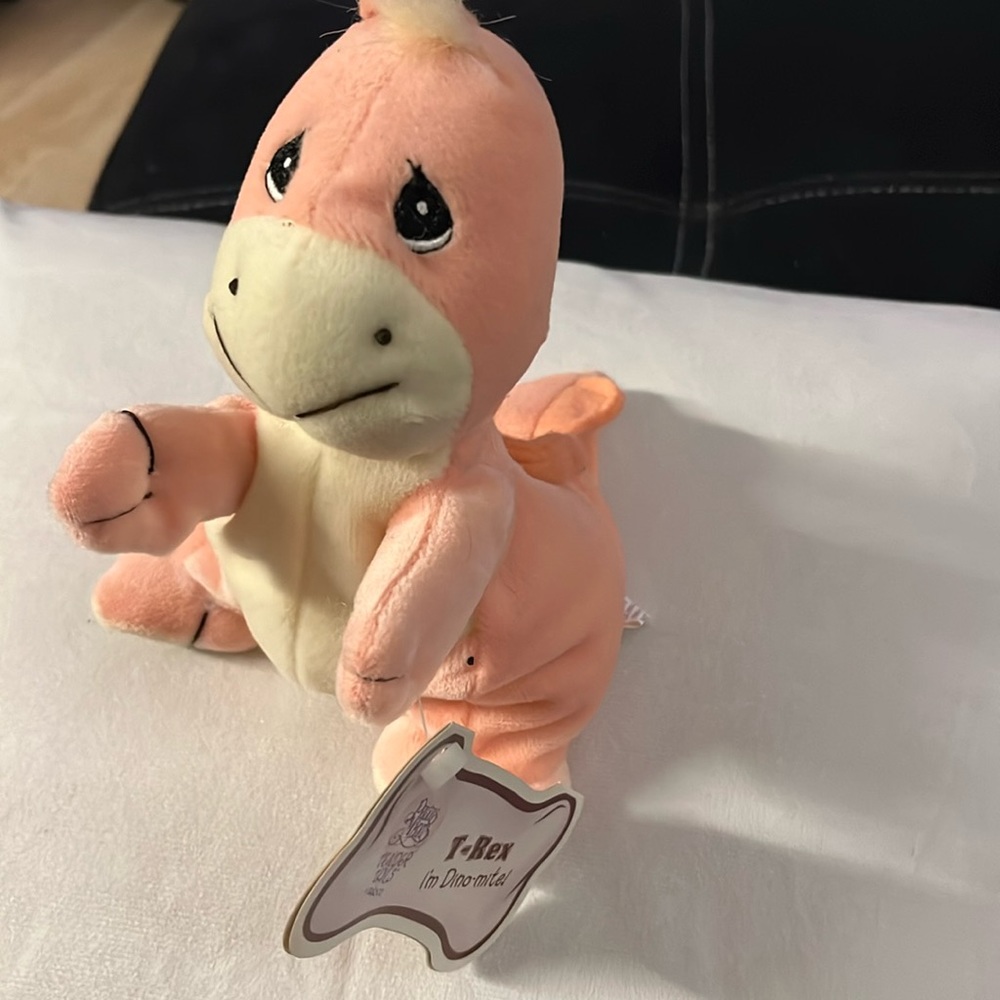 NWT Vintage 1999 Precious Moments Tender Tails Plush T-Rex.